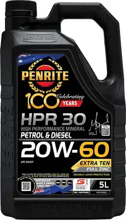 Autopro Penrite HPR 30 20W-60 High Performance Mineral offer