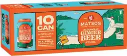 BWS Matso’s Ginger Beer 330mL Cans offer