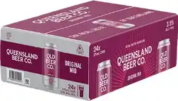 BWS Queensland Beer Co Mid Lager 375mL Cans offer