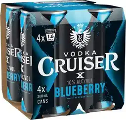 BWS Vodka Cruiser X 10% Blueberry 200mL Cans offer