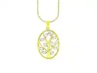 Bevilles Jewellery 9ct Yellow Gold Diamond Set Tree Of Life Pendant offer
