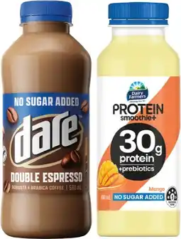 IGA Dare Iced Coffee 500mL or Dairy Farmers Protein Smoothie+ 400mL Selected Varieties offer