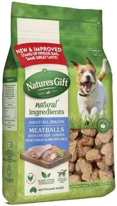 IGA Nature’s Gift Chilled Fresh Dog Food Meatballs Selected Varieties offer