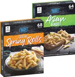 IGA Pacific West Cocktail Spring Rolls or Asian Banquet 1kg offer