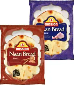 IGA Mission Naan Bread Selected Varieties offer