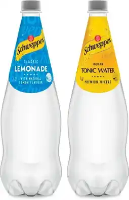 IGA Schweppes Mixers, Soft Drink or Natural Mineral Water 1.1 Litre Selected Varieties offer