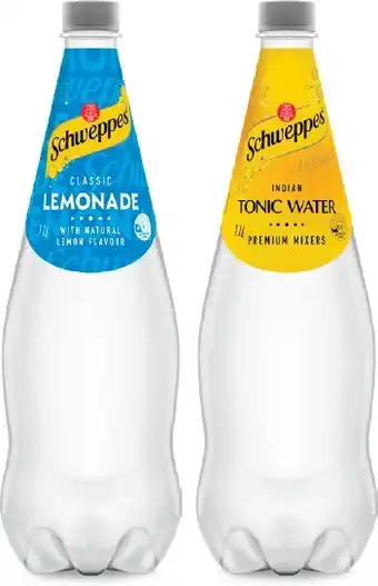 Schweppes Mixers, Soft Drink or Natural Mineral Water 1.1 Litre Selected Varieties