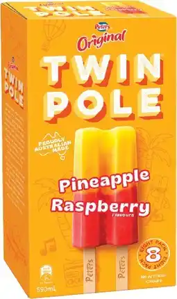 IGA Peters Original Twin Pole 8 Pack or LiLʼ Pops Ice Cream 9 Pack Selected Varieties offer