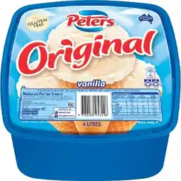 IGA Peters Original Ice Cream Selected Varieties offer