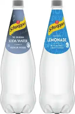 IGA Schweppes Mixers, Soft Drink or Natural Mineral Water 1.1 Litre Selected Varieties offer
