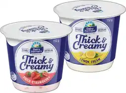 IGA Dairy Farmers Thick & Creamy Yoghurt 140‑150g Selected Varieties offer