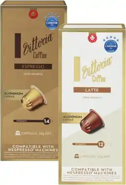 Coles Vittoria Nespresso Compatible Coffee Capsules offer