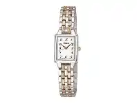 Bevilles Jewellery Seiko Ladies Rectangle Two Tone Watch Model SXGL61P-9 offer