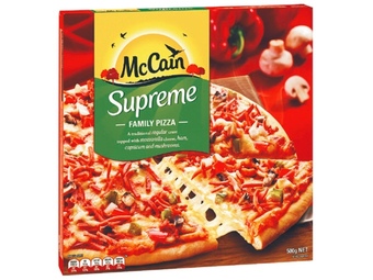 Foodland Mccain family pizza 490-500g offer