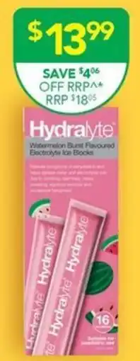 Terry White Hydralyte Watermelon Burst Flavoured Electrolyte Ice Blocks offer
