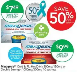 Terry White Maxigesic Cold & Flu Hot Drink offer
