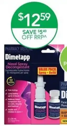 Terry White Dimetapp Nasal Spray Twin Pack + Refill offer