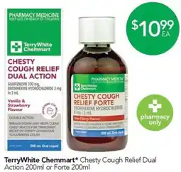 Terry White TerryWhite Chemmart Chesty Cough Relief Dual Action or Forte offer