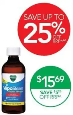 Terry White Vicks VapoSteam Double Strength offer