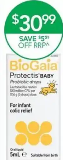 Terry White BioGaia Protectis Baby Probiotic Drops offer