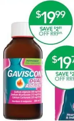 Terry White Gaviscon Dual Action Liquid Peppermint offer