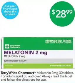 Terry White Terry White Chemmart Melatonin offer