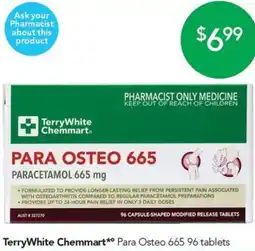 Terry White Terry White Chemmart Para Osteo 665 offer