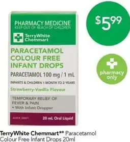 Terry White Terry White Chemmart Paracetamol Colour Free Infant Drops offer