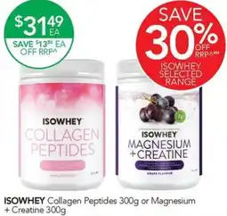 Terry White ISOWHEY Collagen Peptides or Magnesium + Creatine offer