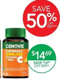 Terry White Cenovis Immune Vitamin C + Zinc offer