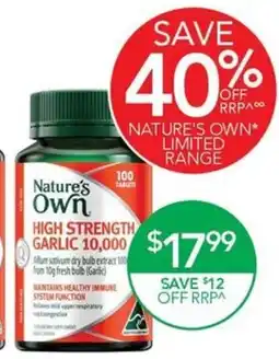 Terry White Nature's Own Garlic 10,000mg offer