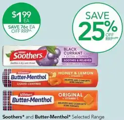 Terry White Soothers and Butter-Menthol offer