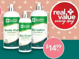 Terry White TerryWhite Chemmart Gentle Wash, Skin Cream or Skin Lotion offer