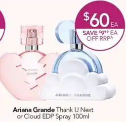 Terry White Ariana Grande Thank U Next or Cloud EDP Spray offer
