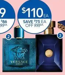 Terry White Versace Eros Pour Homme EDT Spray, or Versace Dylan Blue EDT Spray offer