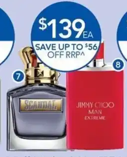 Terry White Jean Paul Gaultier Scandal Pour Homme EDT Spray, or Jimmy Choo Man Extreme EDP Spray offer