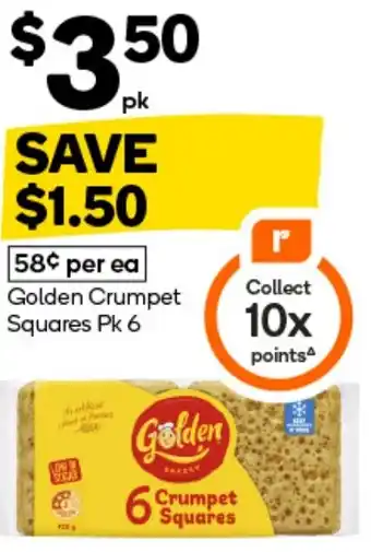 Woolworths Golden Crumpet Squares offer