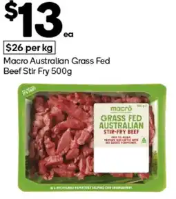 Woolworths Macro Australian Grass Fed Beef Stir Fry offer