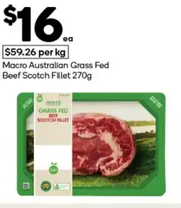 Woolworths Macro Australian Grass Fed Beef Scotch Fillet offer