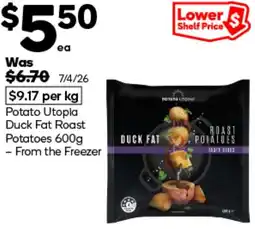 Woolworths Potato Utopia Duck Fat Roast Potatoes offer
