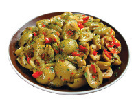 Marinated Split Green Olives