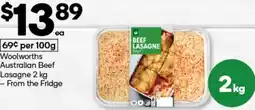 Woolworths Woolworths Australian Beef Lasagne offer