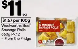 Woolworths Woolworths Beef Sausage Rolls offer