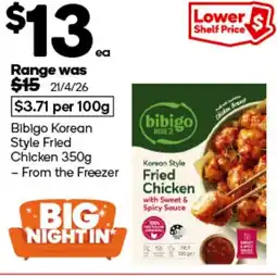 Woolworths Bibigo Korean Style Fried Chicken offer