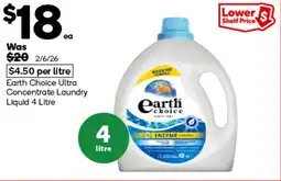 Woolworths Earth Choice Ultra Concentrate Laundry Liquid offer