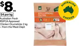 Woolworths Australian Fresh RSPCA Approved Chicken Drumsticks offer