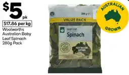 Woolworths Woolworths Australian Baby Leaf Spinach offer