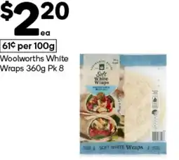 Woolworths Woolworths White Wraps offer