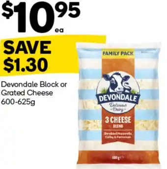 Woolworths Devondale Block or Grated Cheese offer
