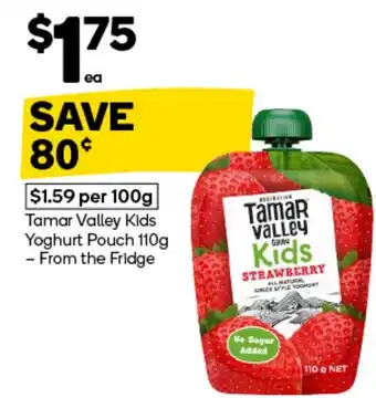 Woolworths Tamar Valley Kids Yoghurt Pouch offer